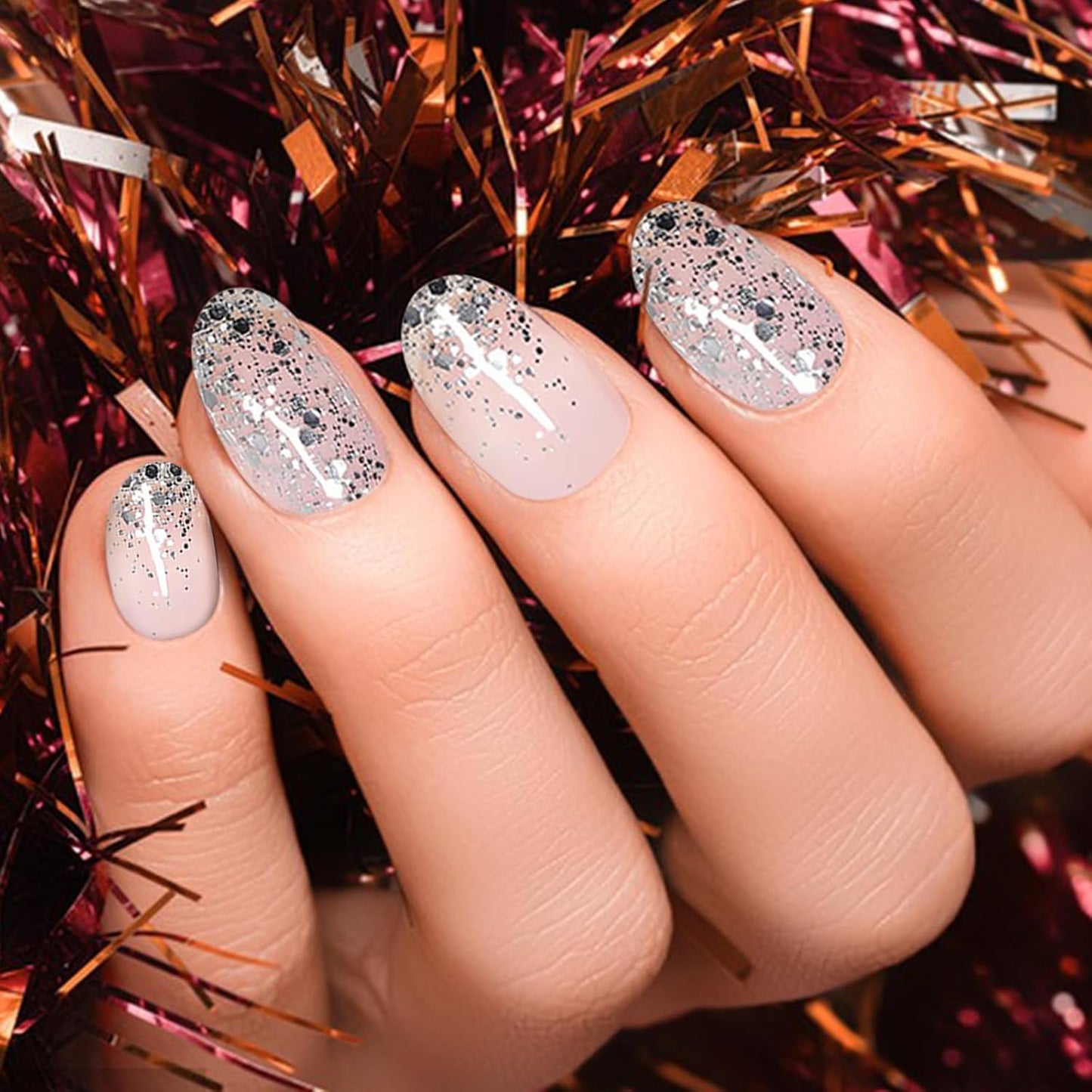 Major Dijit Quick Dry Nail Polish Clear Silver Summer Nail Lacquer for Nail Art Regular Nail Polish 0.41 fl oz.