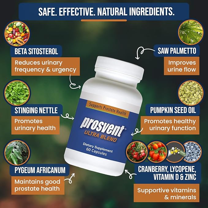 Advanced Prostate Support Ultra: Natural Supplement with Saw Palmetto, Pygeum, Lycopene, Stinging Nettle, Beta Sitosterol, Cranberry and More to Ease Urinary Frequency & Urgency (60 Count)