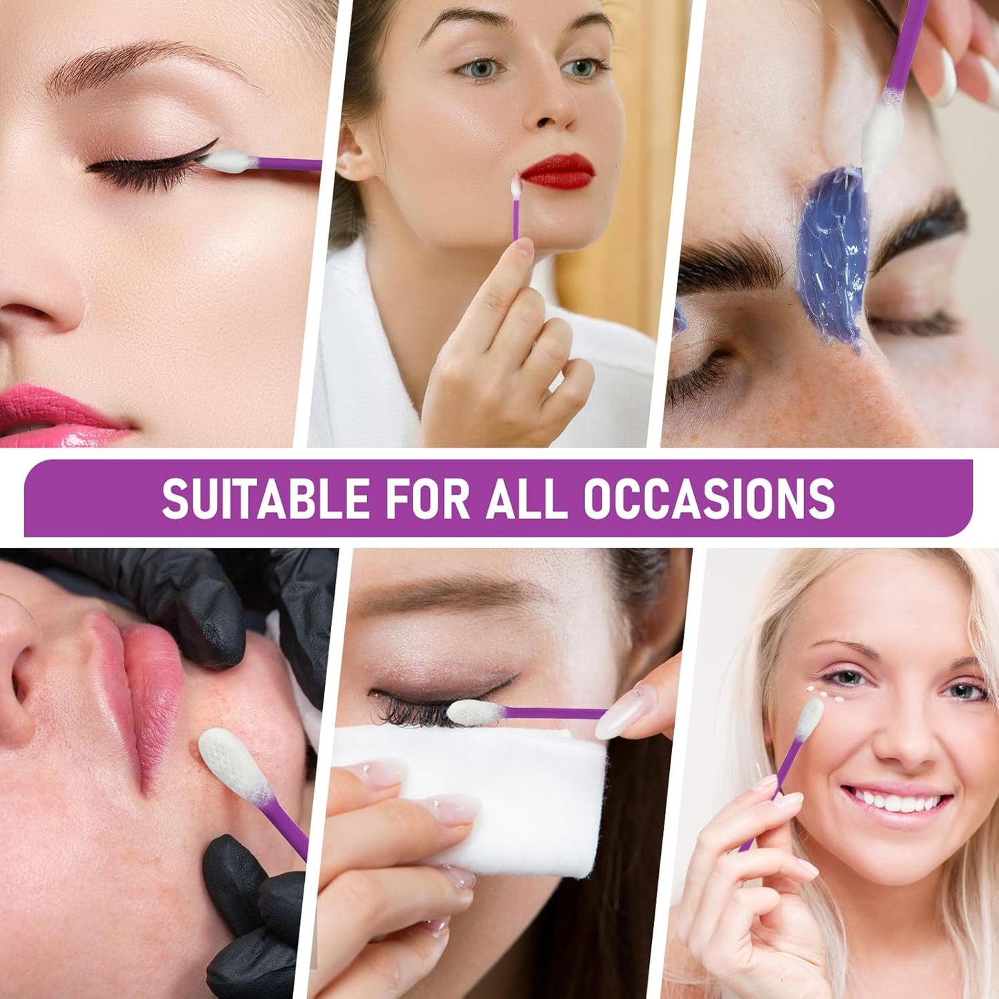 760pcs CGR Precision Cotton Swabs packed in Acrylic swab canister with Pointed and Flattened Tip, Cosmetic Makeup Applicator(160pcs in canister, 2x300pcs in bags) (760)