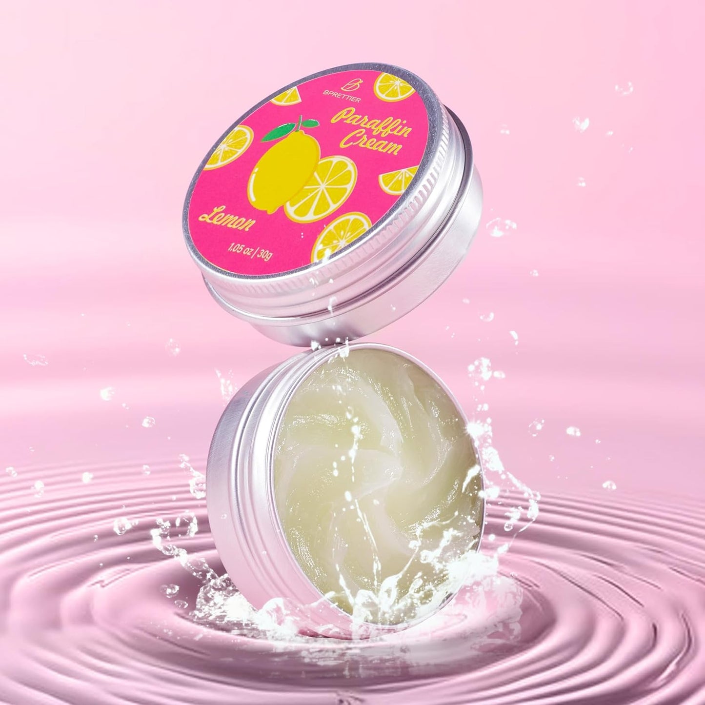 Cold Paraffin Wax Hand and Feet Nourishing Cream - No Heat Needed - Shea Butter Cuticle Care Balm - Lemon Scent - at Home Spa Results Without Melting Kits