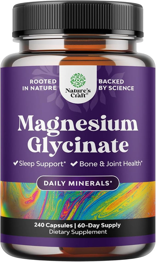 Pure Magnesium Glycinate 400mg Per Serving - Vegan High Absorption Chelated Magnesium Capsules for Women & Men with Elemental Magnesium 400mg for Mood Sleep and Relaxation Support - 60 Servings