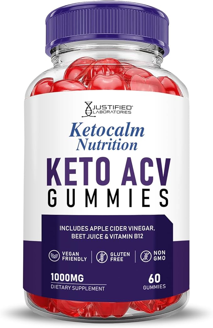 (2 Pack) Ketocalm Nutrition Keto ACV Gummies Advanced Formula 1000MG Keto Calm Nutrition Keto Gummies Apple Cider Vinegar Formulated with Pomegranate Beet Juice Powder B12 Vegan Non GMO 120 Gummys