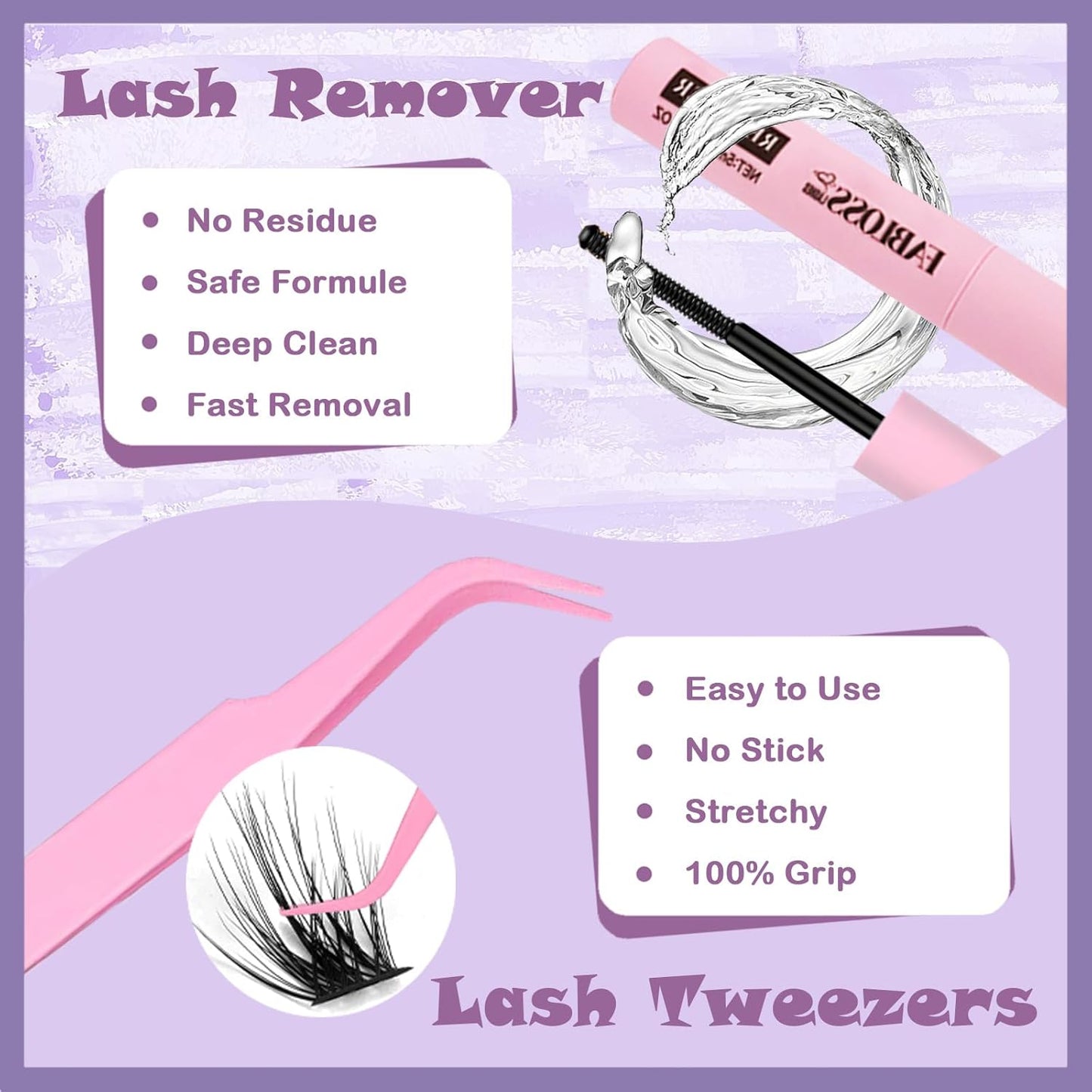 Lash Clusters Kit Fluffy 280Pcs Lash Clusters DIY Eyelash Extension Kit 30D+40D Individual Lashes Clusters Kit with Lash Bond and Seal, Lash Remover, Lash Tweezers(30D+40D, 9-16mm, Kit)