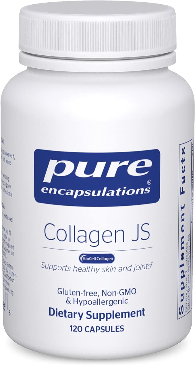 Pure Encapsulations Collagen JS - Skin & Joint Health* - 1,000 mg Hydrolyzed Biocell Collagen - Gluten Free & Non-GMO - 120 Capsules