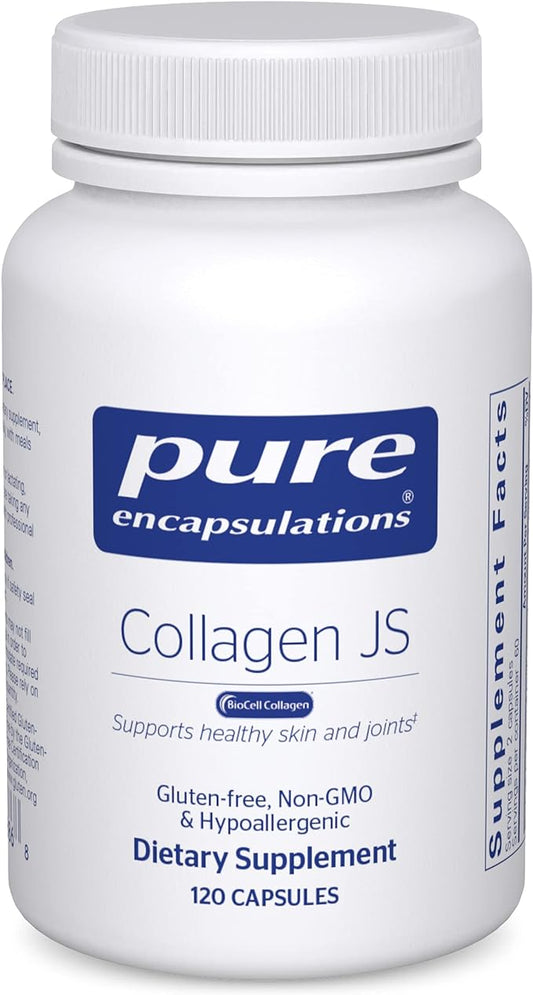 Pure Encapsulations Collagen JS - Skin & Joint Health* - 1,000 mg Hydrolyzed Biocell Collagen - Gluten Free & Non-GMO - 120 Capsules