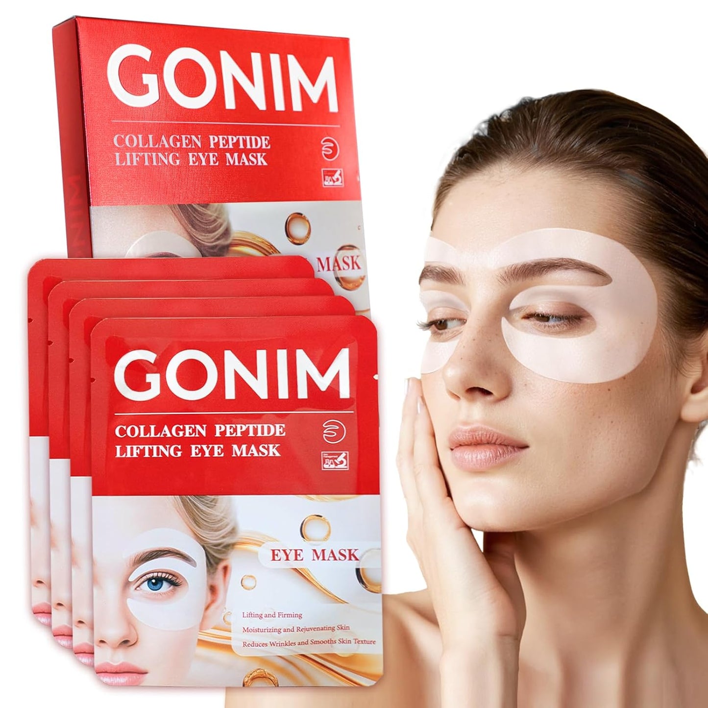 Under Eye Patches 360° Fit, Eye Mask with Collagen Peptide, PDRN, Retinol & Niacinamide, Eye Patches for Puffy Eyes and Dark Circles, Wrinkle Reduce for Women, Travel Essentials for Women 4pairs