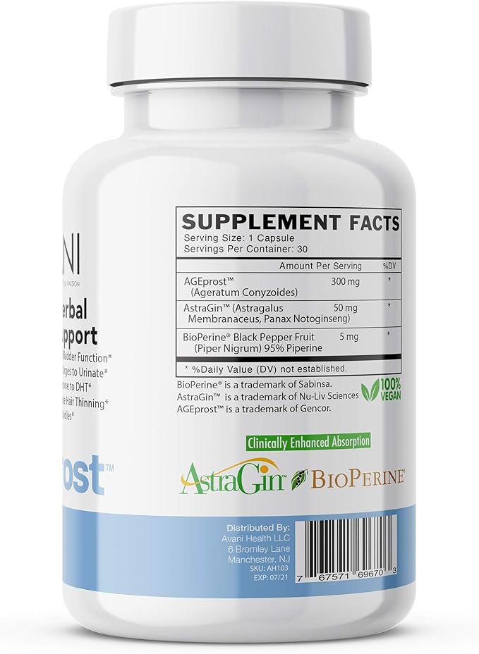 '-- Best Natural Herbal Prostate Health Support - Supplement for Men - Reduce Frequent Urination & Midnight Bathroom Trips - DHT Blocker Hair Loss Supplement