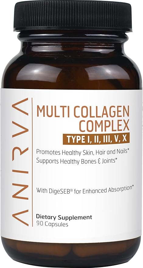 Multi Collagen Complex - Type I, II, III, V, X - Collagen Supplement for Anti-Aging, Healthy Joints, Hair, Skin and Nails