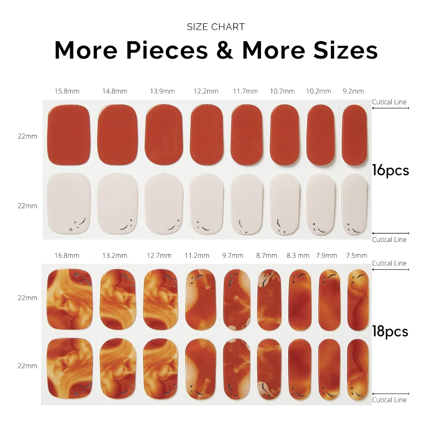 NAILOG Semi Cured Gel Strips - 34 Pcs Nail Stickers Buy 2 Get 1 UV Light | Long Lasting Wraps With Glossy Gel Finish Reddish Brown, Milk Tea