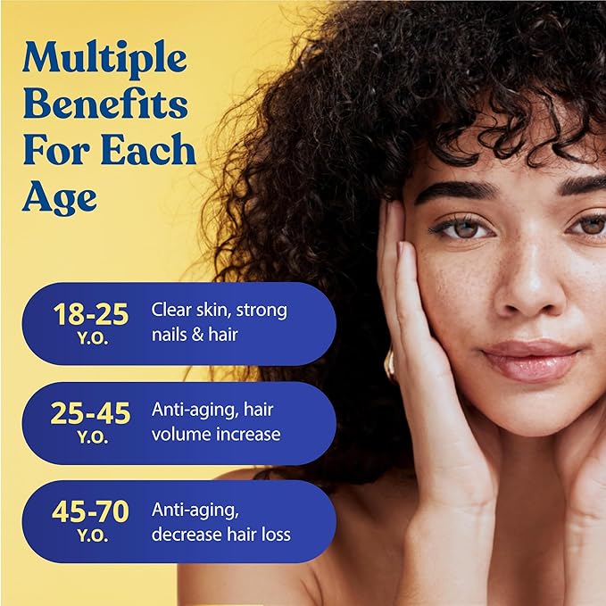 Concentrated Liquid Collagen Peptides Supplement - Hair, Skin, Nail, Joints Support - Sublingual Drops by WINDSOR BOTANICALS - 10,000mcg Collagen, 5,000mcg Biotin - Lemon Flavor - 2-Month - 2 oz