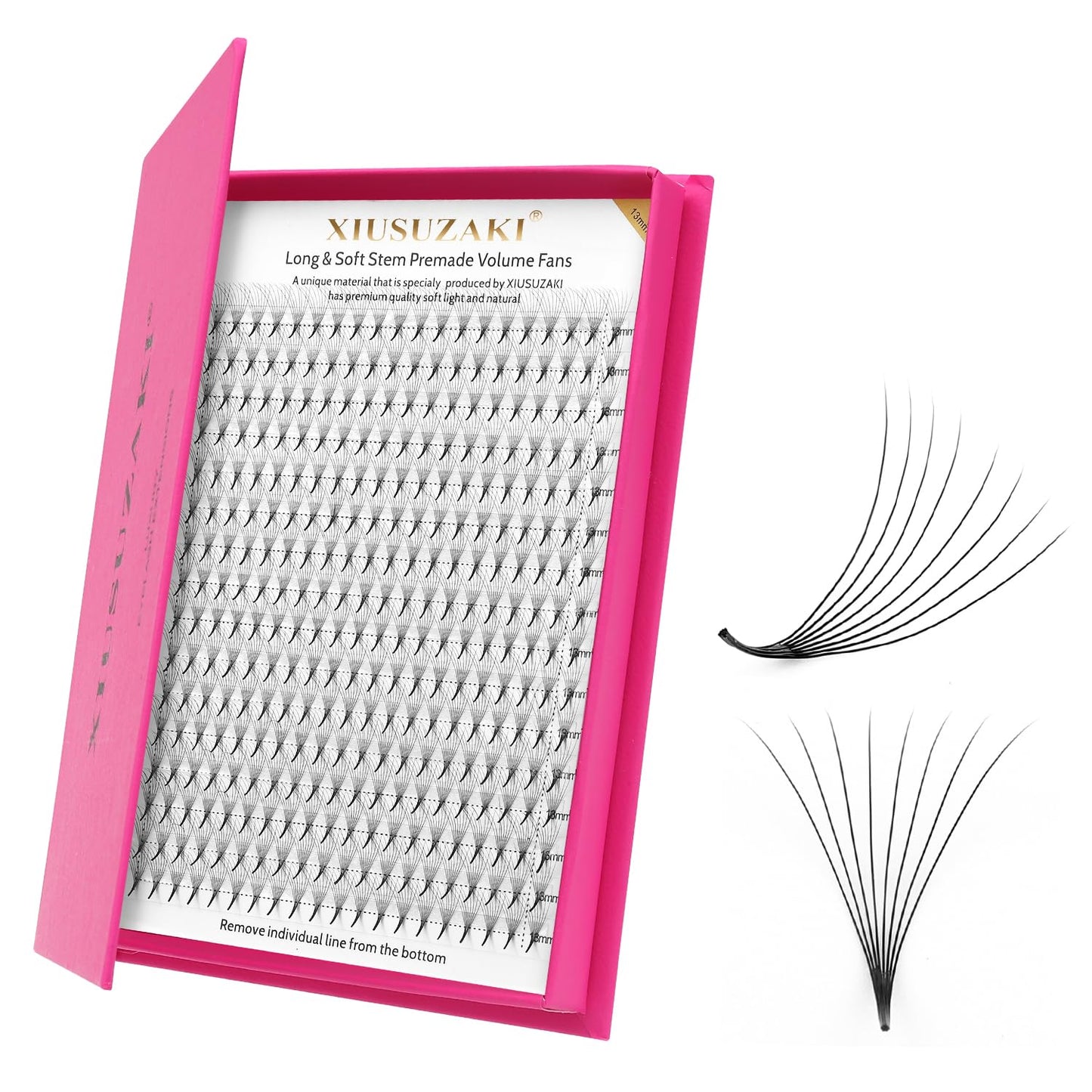 Premade Fans Eyelash Extensions 8D Volume Lash Extensions 0.07 Thickness Eyelash Extension D Curl Premade Lash Fans Mix 9-16mm Fluffy Soft Handmade Lash Fan Eyelashes(8D-0.07-D,9-16mm)
