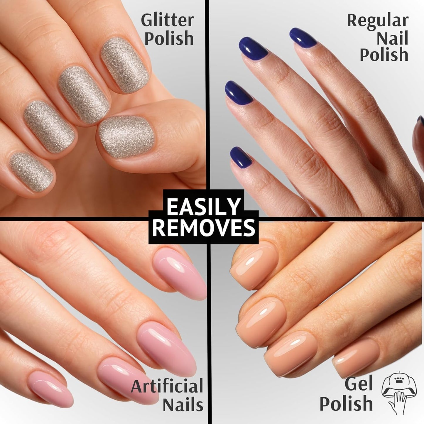 Pronto 100% Acetone Gel Nail Polish Remover - Polish Remover for Nails | Acetone Nail Polish Remover & Acrylic Nail Remover for Removal of Glue & Dip | Acrylic Nail Remover, 8 Fl oz 2 pack