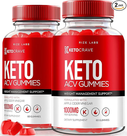 (2 Pack) Keto Crave Gummies - Keto Crave ACV Gummies, Keto Crave for Advanced Weight Loss, Keto + ACV Gummy, Maximum Strength Supplement, KetoCrave Gomitas Reviews (120 Gummies)