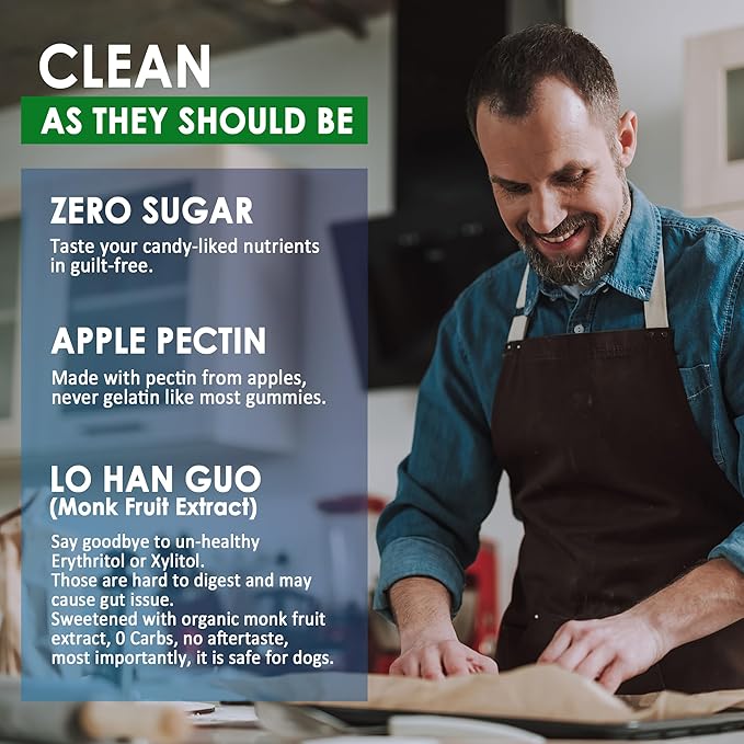 (2 Pack) Multivitamin for Men, Daily Mens Multivitamins & Multiminerals Gummies, Mens Vitamins A C D E B6 B12, Methylfolate, Omega 3, Probiotics, Enzymes for Energy, Immunity, Sugar Free, (No Iron)