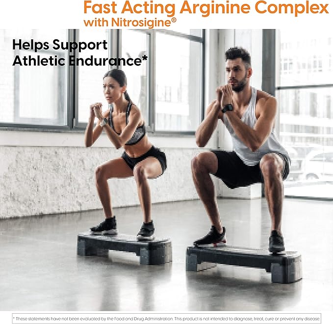 Doctor's Best Fast Acting Arginine Complex w/Nitrosigine, Boost Nitric Oxide, Blood Flow & Vessel Flexibility, Non-GMO, Vegan, Gluten Free, 750mg, White (DRB-00406), Tablet, 60 count