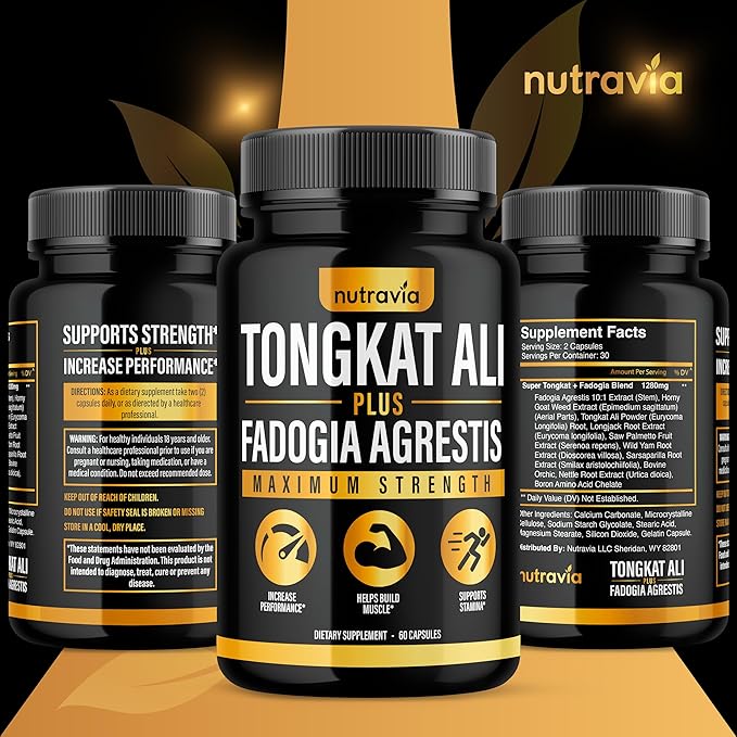 (2 Pack) Tongkat Ali Fadogia Agrestis for Men Supplement, Male Nitric Oxide Booster Longjack Tongkat Ali Extract Powder Vitamins Test Pump Flow Performance Blend Tongkat-Ali for Women (120 Capsules)
