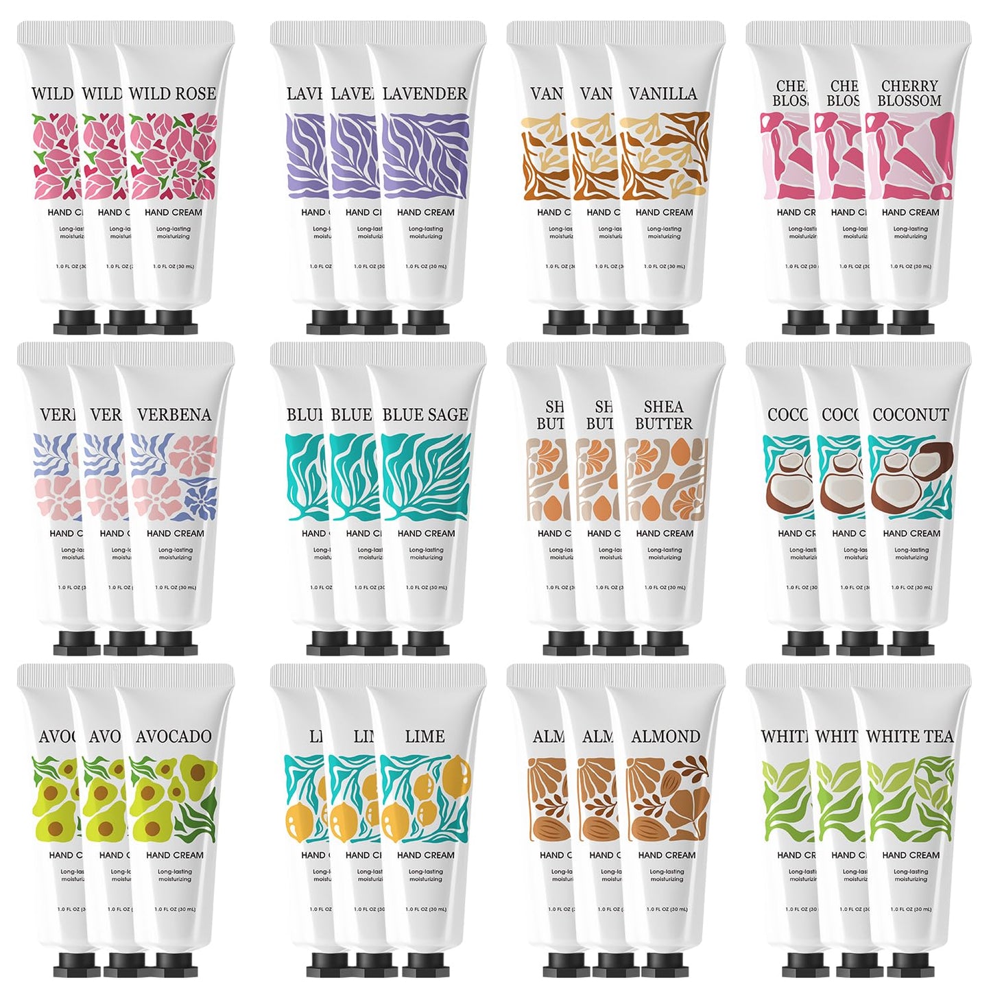 BODY & EARTH # LOVE 36 Pack Hand Cream Gifts Set for Women, Mini Moisturizing Hand Lotion For Dry Hands, Travel Size Hand Cream Bulk Hand Lotion Gifts for Women, Bridesmaid Gifts, Appreciation Gifts