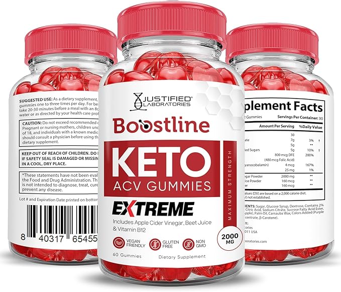 (2 Pack) Boostline Keto ACV Gummies Extreme 2000MG Boost Line Keto Gummies Apple Cider Vinegar Formulated with Pomegranate Beet Juice Powder B12 Vegan Non GMO120 Gummys