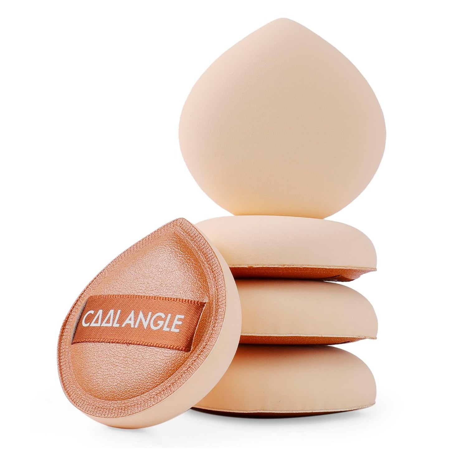 5Pcs Brown Makeup Sponge For Foundation Concealer And Powder, Latex Free Blender Sponge For Natural And Easy Makeup Soft Long-lasting And Beginner-friendly, Medium