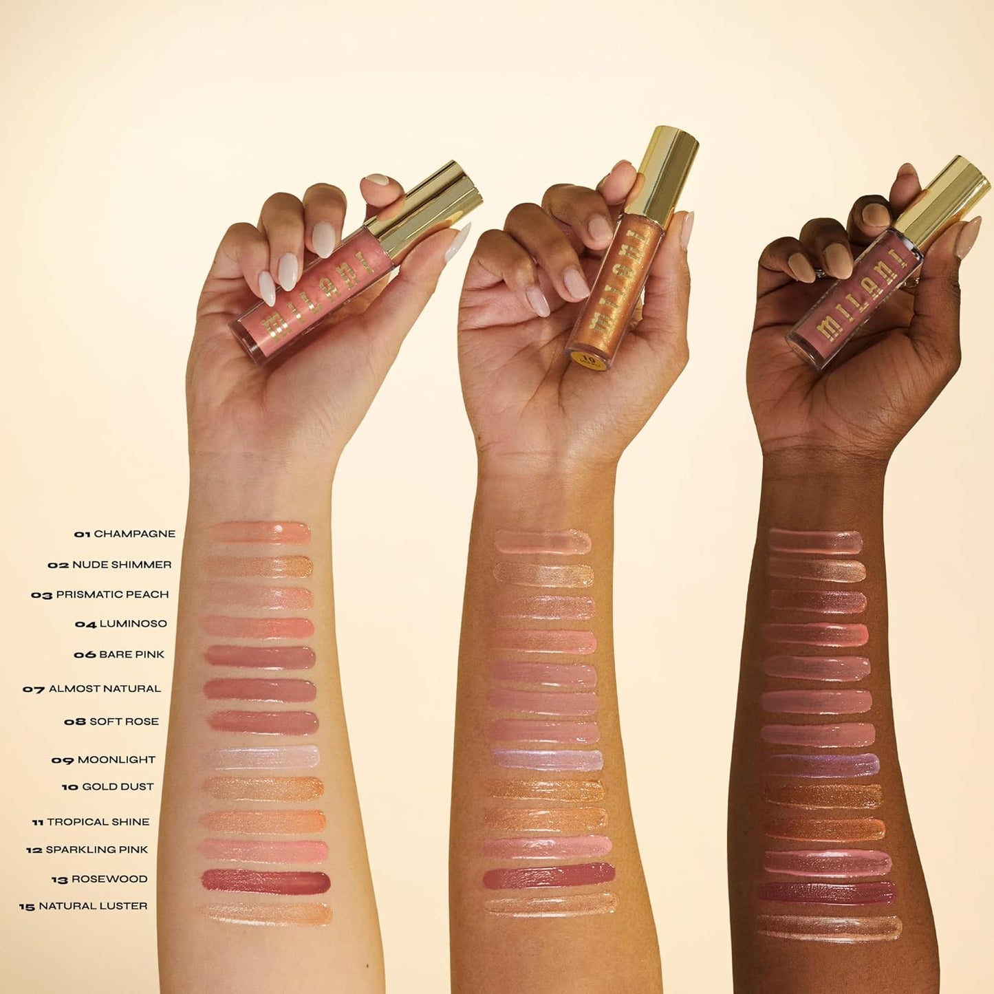 Milani Lip Gloss, Keep It Full Nourishing Lip Plumper with Hyaluronic Acid & Peptides for Soft, Fuller-Looking Lips (0.13 Fl. Oz.) Nude Shimmer