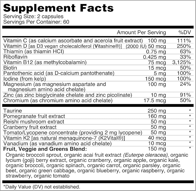 Dr. Fuhrman Daily Whole Food Multivitamin for Men - 120 Capsules, Vegan Formula for Optimal Health and Vitality, Specifically Designed for Men Over 50