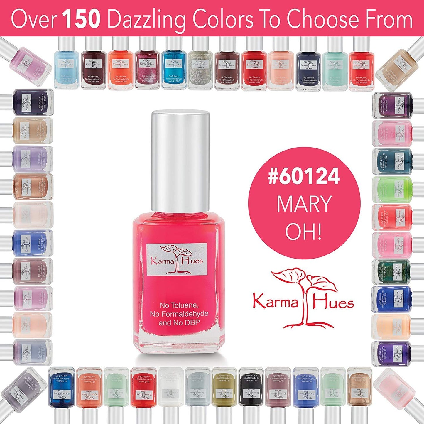 Karma Naturals Nail Polish – Non-Toxic, Vegan & Cruelty-Free (Mary Oh!, 0.43 fl oz)