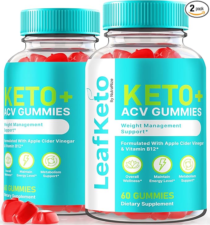 (2 Pack) Leaf Keto ACV Gummies, Official Keto + ACV Supplement, Apple Cider Vinegar, Keto Plus ACV Gummy, All Natural LeafKeto, Leaf ACV Keto Gomitas Reviews (120 Gummies)