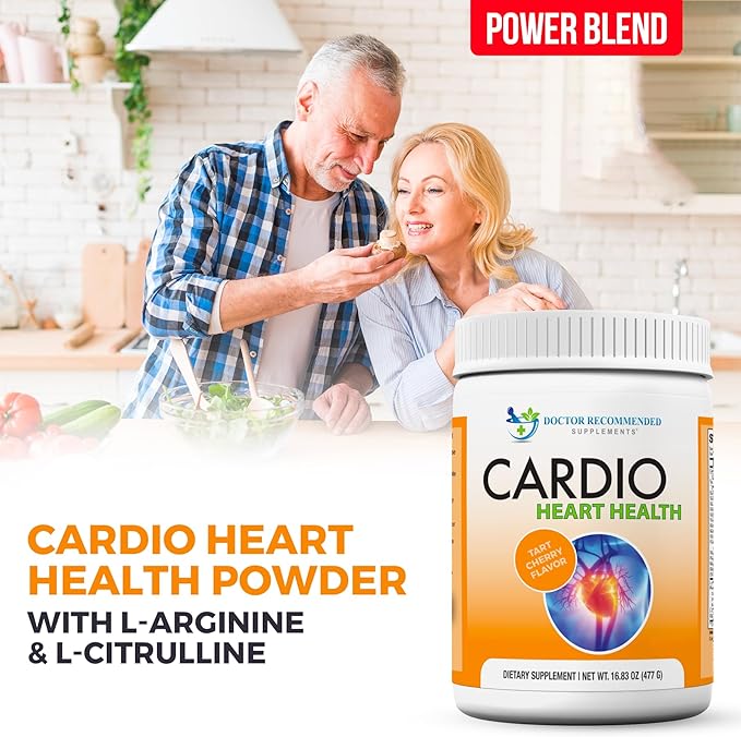 DOCTOR RECOMMENDED SUPPLEMENTS Cardio Heart Health Powder – L-Arginine Supplement 5000mg & L-Citrulline 1000mg, (Pack of 3-16.82 oz / 50.46 oz)