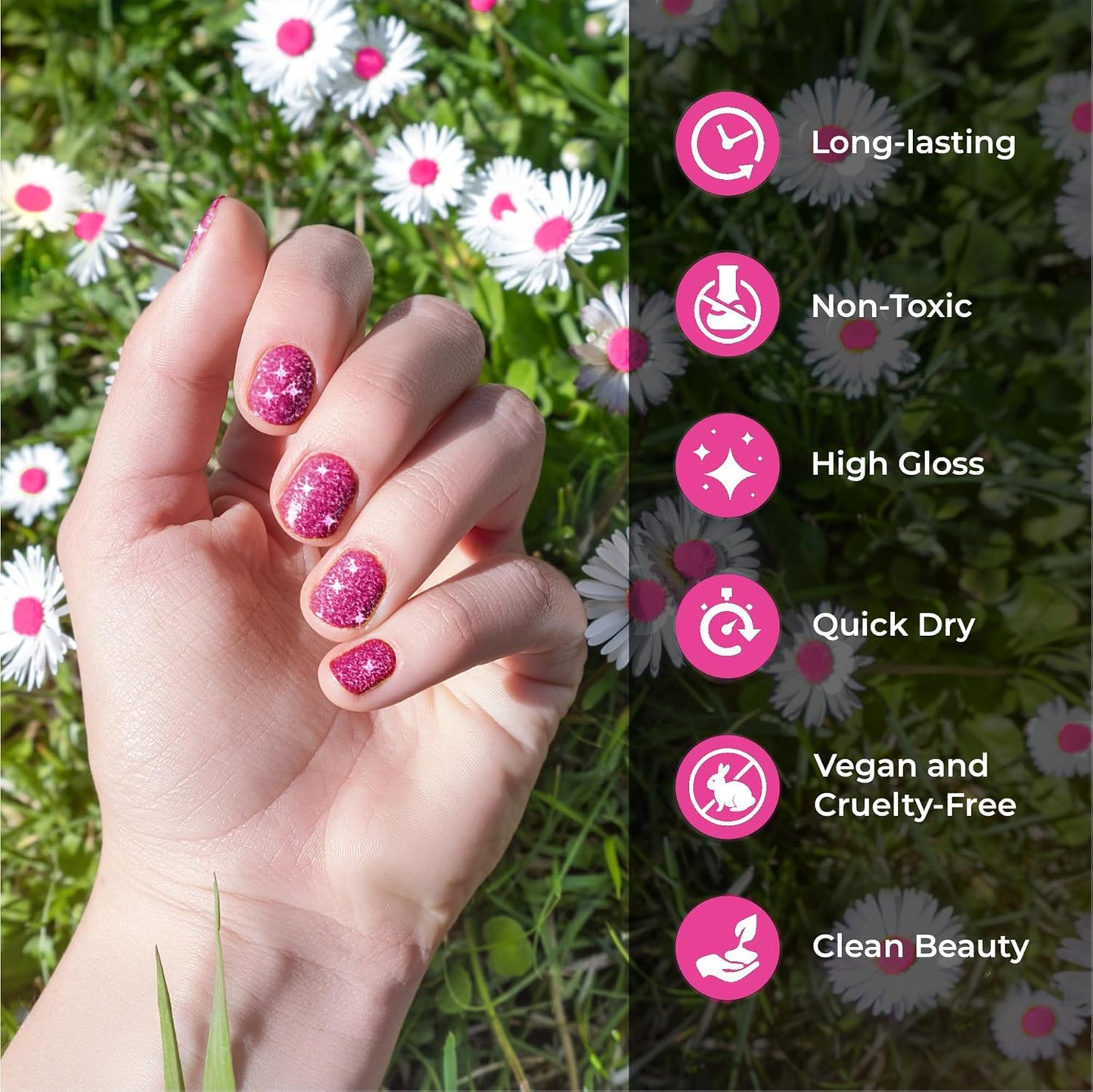 karma organic Natural Nail Polish, Vegan, and Cruelty-Free, No Toluene, No Formaldehyde, No DBP, and Free of TPHP, Bubbly Ro Who