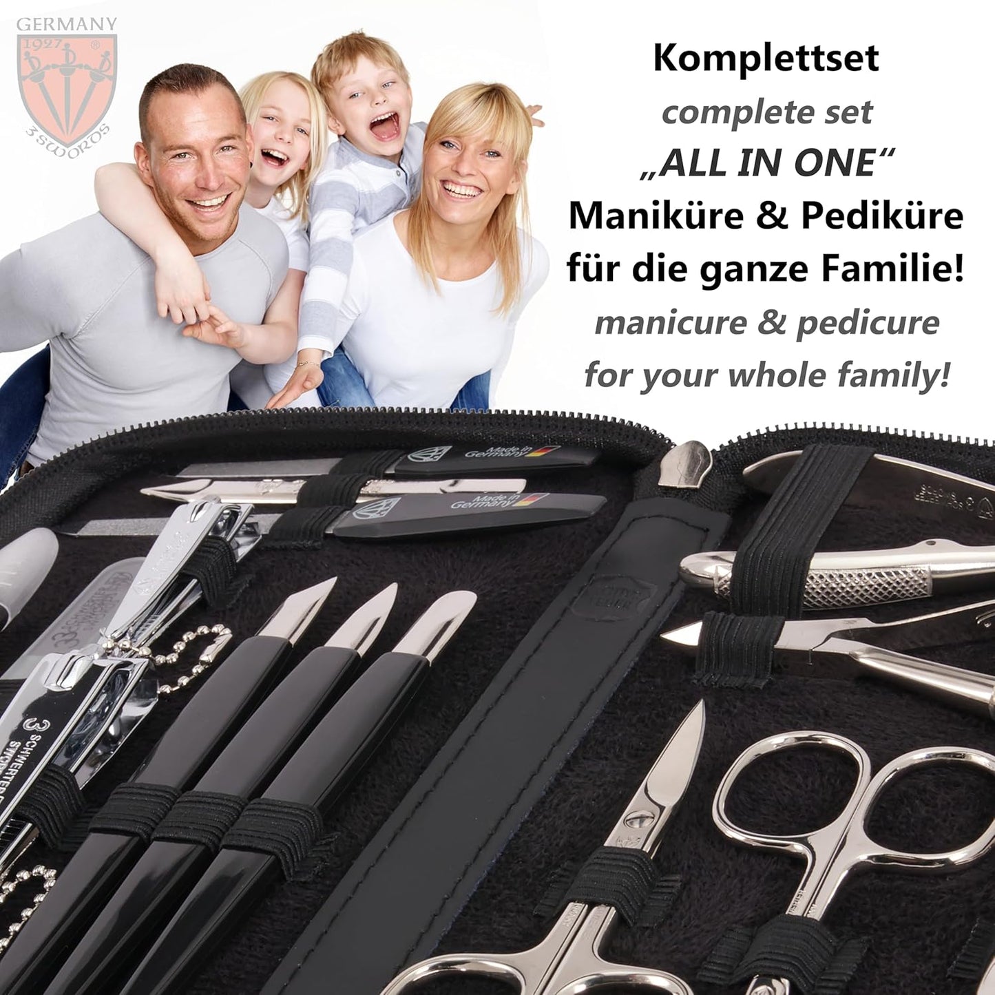3 Swords Germany – manicure pedicure grooming set kit (548)