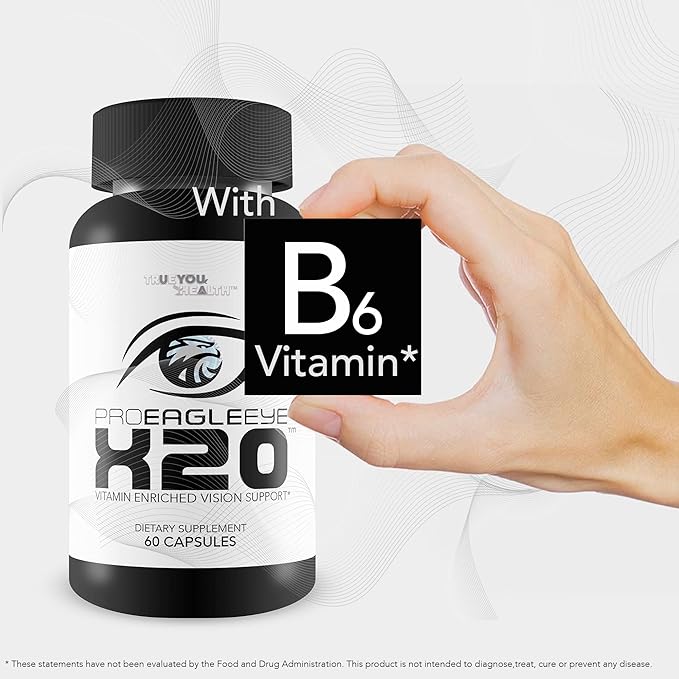 Pro EagleEye x20 - Vitamin Enriched Vision Support - Multi-Vitamin & Mineral Vision Supplement - Aid Eye Sight & Eye Health - Pro Eagle Eye X20 Vitamins to Strengthen Vision - Aid Details