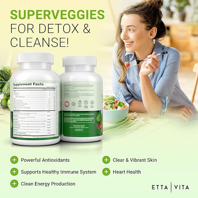 (120 Chews) Fruits and Veggies Supplement - Superfood Fruits and Veggies Gummies (9 Superfruits & 30 Veggies) Mushrooms, Fruit and Vegetable Vitamins, Non-GMO, Pectin-Based, Gluten-Free, No Capsules