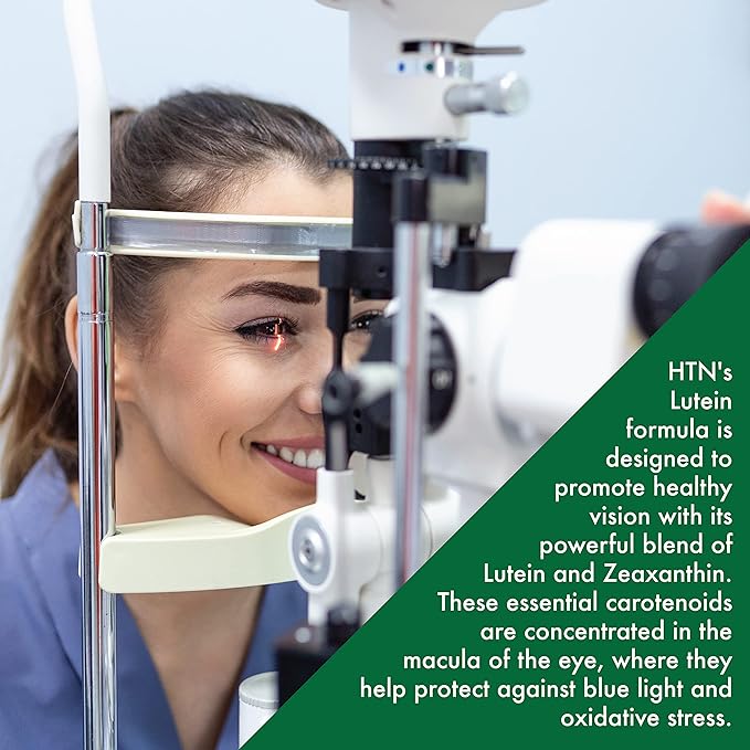 Lutein 20mg with Zeaxanthin 4mg 180 Softgels | All-Trans Marigold Extract in Nature Identical 5:1 Ratio | Supports Healthy Eye, Skin and Brain | Non-GMO Soy & Gluten Free | by Health Thru Nutrition