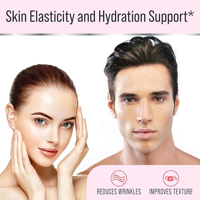 Biotin + Keratin + Marine Collagen + Hyaluronic Acid. Advanced 4-in-1 Hair Growth Vitamins Capsules. Hair Thickening Complex with 10000mcg Biotin. Supplement for Women & Men with Hair Loss, Thinning