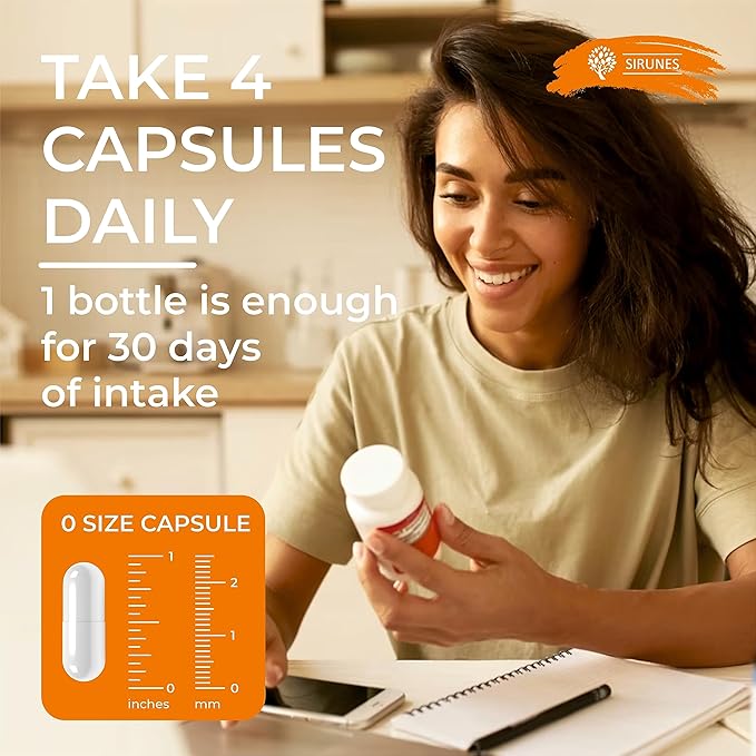 SIRUNES Chicken Collagen Capsules - Type II Collagen Nutritional Supplement for Joint, Skin & Bone Support - Non-GMO, Anti-Aging Dietary Supplements with Hydrolyzed Collagen Peptides - 120 Capsules