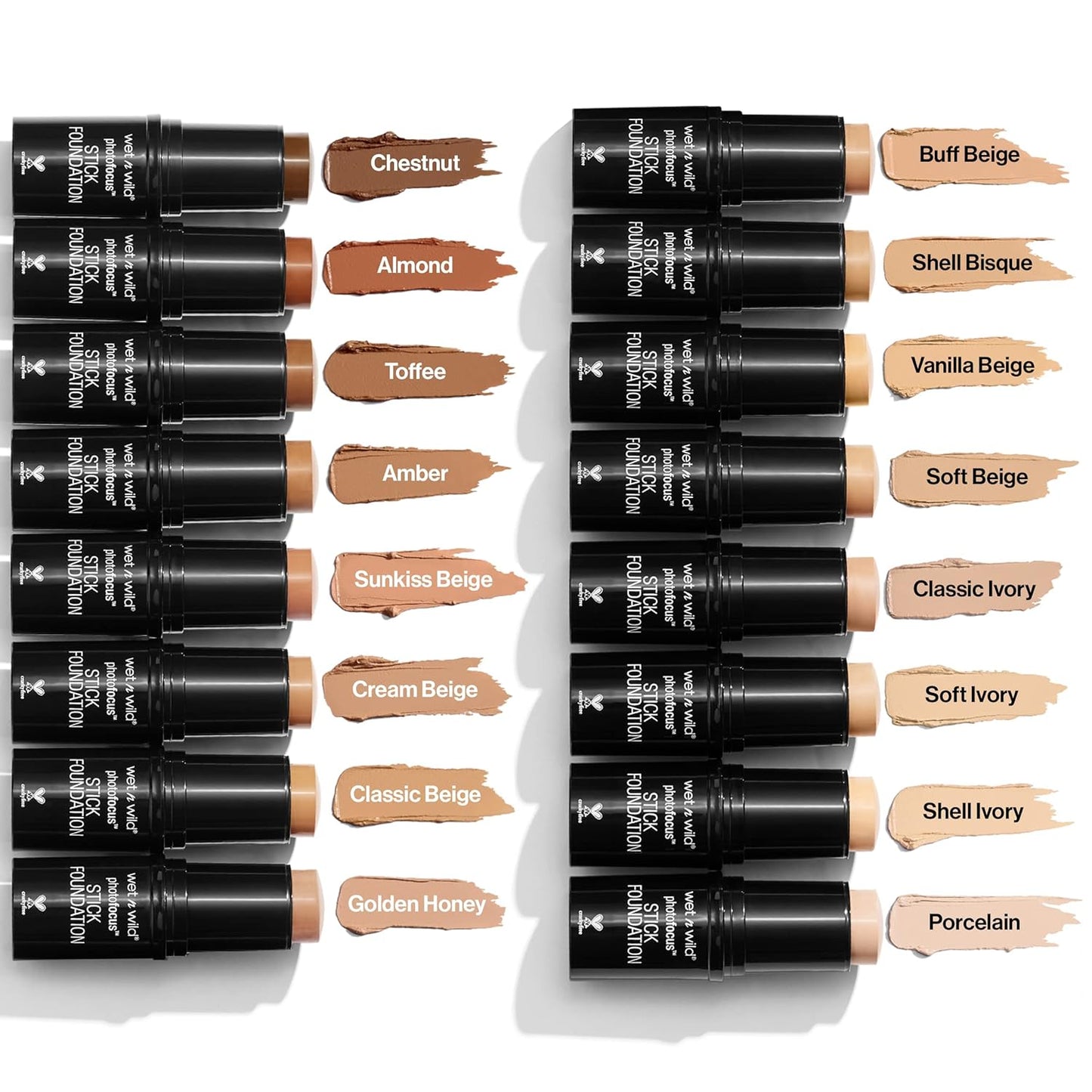 wet n wild Photo Focus Matte Foundation Stick Makeup, Buff Beige | Vegan & Cruelty-Free