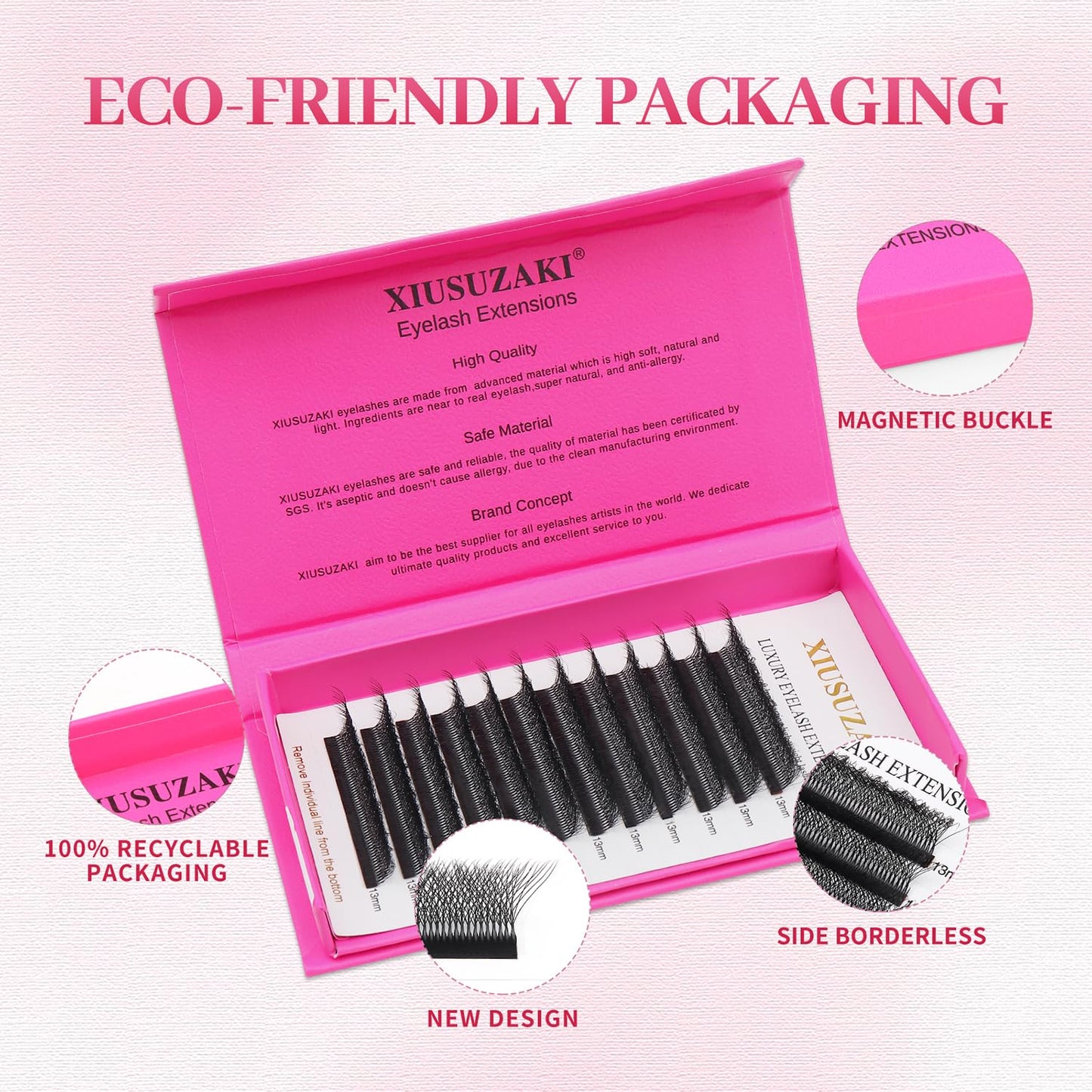 W Lash Extensions Supplies 8D Eyelash Extensions W Shape 0.07mm Thickness D Curl 9mm Premade Fans Easy Fan Lashes Volume Matte Black 12 Rows Crisscross Eye Lashes(W-8D-0.07-D,9mm)
