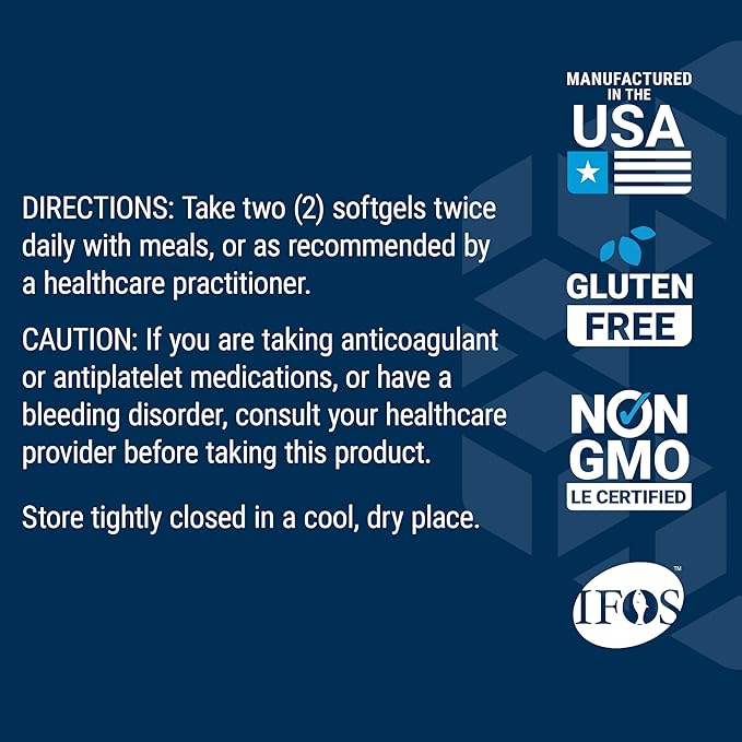 Life Extension Super Omega-3 EPA/DHA Fish Oil, Sesame Lignans & Olive Extract – Heart Health, Brain Health, Inflammation Health Support, Cholesterol Health Support, Gluten-Free, Non-GMO, 60 Softgels