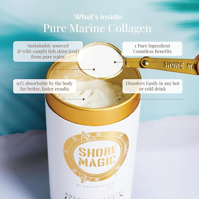 Premium Marine Collagen Powder with Type I II III and IV Hydrolyzed Peptides for Women Men Sustainably Sourced Wild Fish Unflavored Certified Halal Kosher - 4 Month Supply (Price 3 Months)