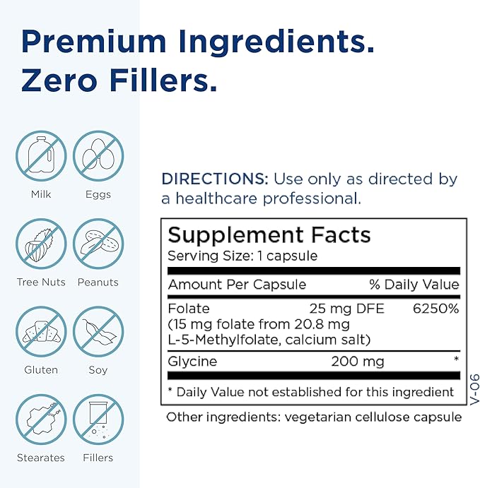 MethylPro 15mg L-Methylfolate - Professional Strength Active Methyl Folate Supplement for Brain Support & Balanced Mood - Gluten-Free Cognitive Supplement with No Fillers (90 Capsules)