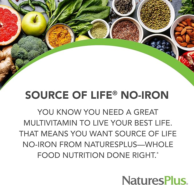 Natures Plus Source of Life NO-Iron TAB 180
