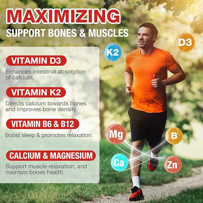 Calcium Citrate Gummies - 1200 mg Calcium Gummies with Magnesium Zinc Vitamins - Calcium Chews for Bone, Muscle, Joints, Immune Support, High Absorption Calcium Supplements for Women & Men 2 Packs