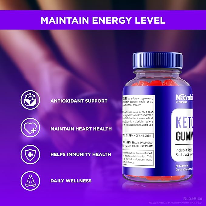 (2 Pack) MicroBio Keto ACV Gummies, Official Keto + ACV Supplement, MicroBio KetoACV, Keto Plus ACV Gummy, All Natural Micro Bio, Apple Cider Vinegar AVC Reviews (120 Gummies)