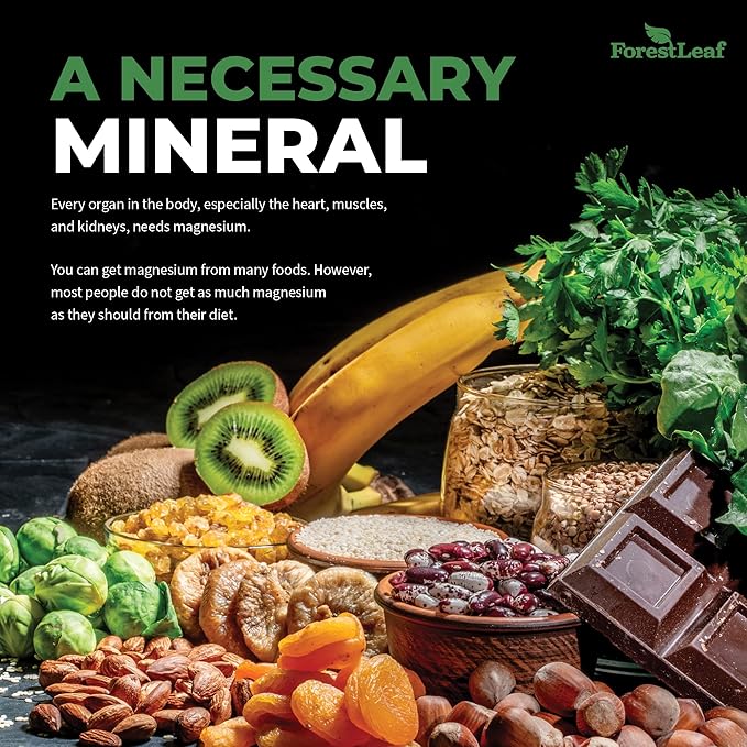 ForestLeaf Magnesium Complex 500mg - Magnesium 500mg Capsules - Magnesium Supplement 500 mg - Magnesium for Sleep, Magnesium for Constipation - Magnesium Supplement for Women (120 Ct)