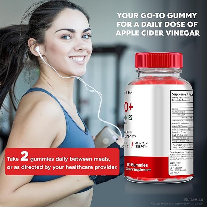 (2 Pack) Kinect Peak Keto ACV Gummies, KinectPeak Keto + ACV Supplement, All Natural Keto Plus Apple Cider Vinegar, Premium 1000MG Formula Plus Vitamins, Official Gomitas Reviews (120 Gummies)