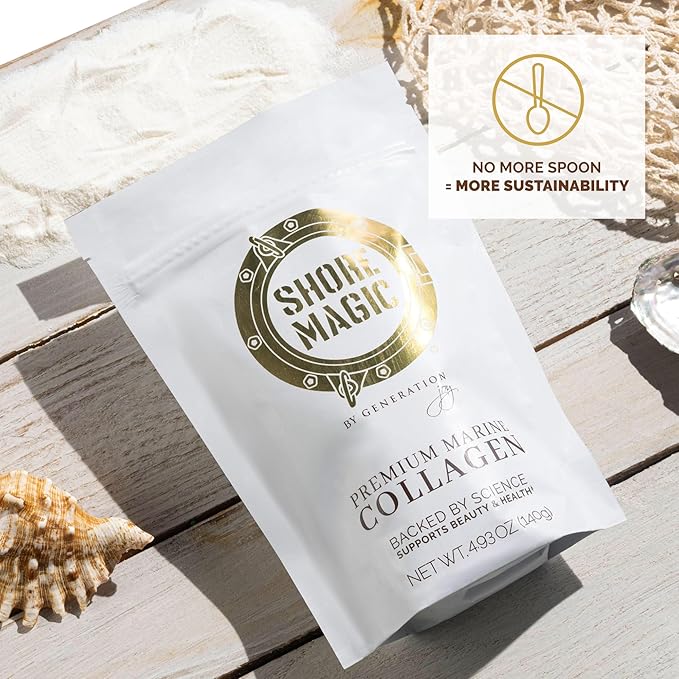 Premium Marine Collagen Powder with Type I II III and IV, Hydrolyzed Peptides for Women and Men, Sourced from Wild Fish, Certified Kosher, Unflavored, Sustainable 4.93 Oz Pouch