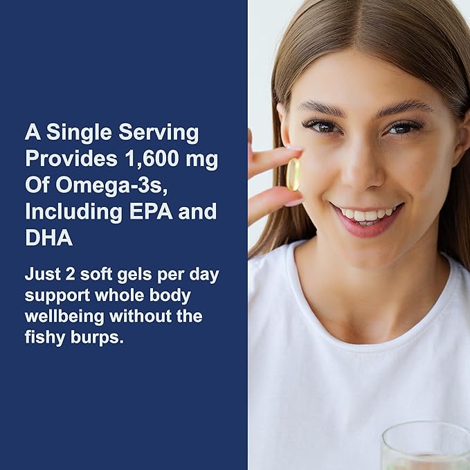 Carlson - Elite Omega-3 Gems,1600 mg Omega-3 Fatty Acids Including EPA and DHA,Norwegian, Wild-Caught fish oil Supplement,Sustainably Sourced Capsules, Lemon, 90+30 Softgels