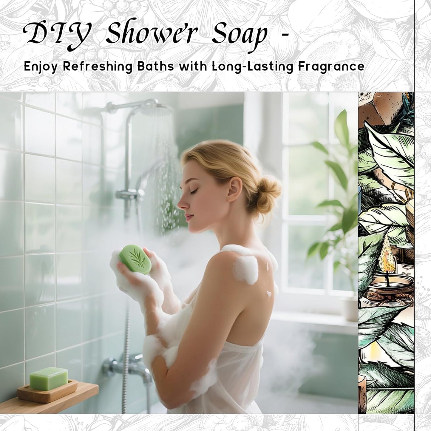 HIQILI Green Tea Fragrance Oil for Candle & Soap Making, Refreshing Scents, for Home Diffusers, Laundry Dryer Balls - 5.07 Fl Oz