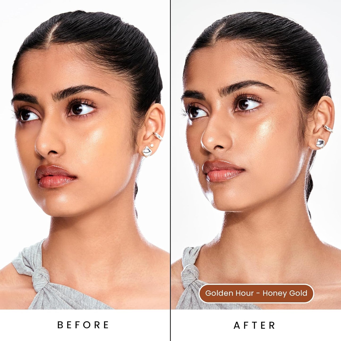 Sacheu Liquid Glow STAY-N Liquid Highlighter & Illuminator Makeup — 30ml Long Lasting Luminous Glow Lightweight Dewy Finish, Golden Hour