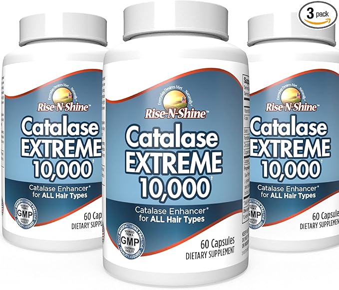 Catalase Extreme Supplement 10,000 - Supplement with Saw Palmetto, Biotin, Fo-Ti, PABA - Hair Supplements for Strong Hair Support- 180 Capsules - Pack of 3 (90-Day Supply)